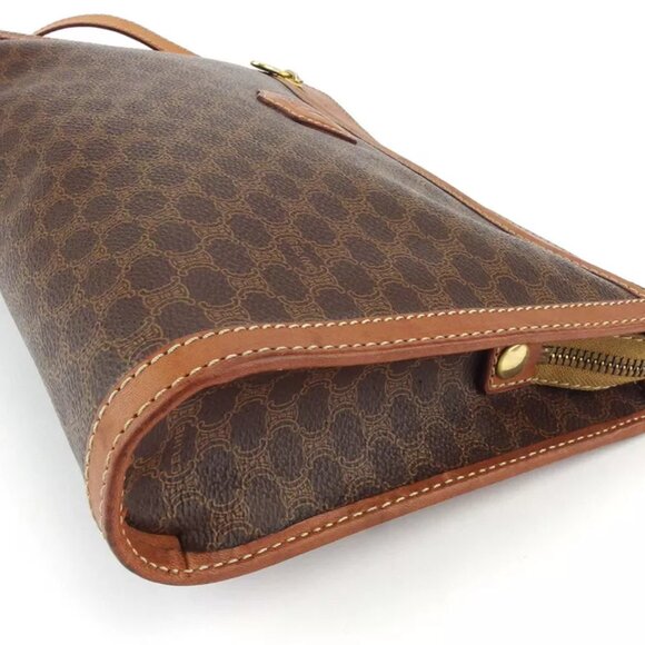 CELINE clutch bag macadam beige PVC ?~ leather Authentic used T17588 - Picture 3 of 9